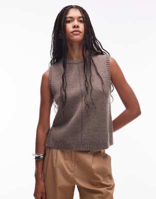 & Other Stories - Strick-Tanktop aus Wollmix in Hellbeige-Neutral