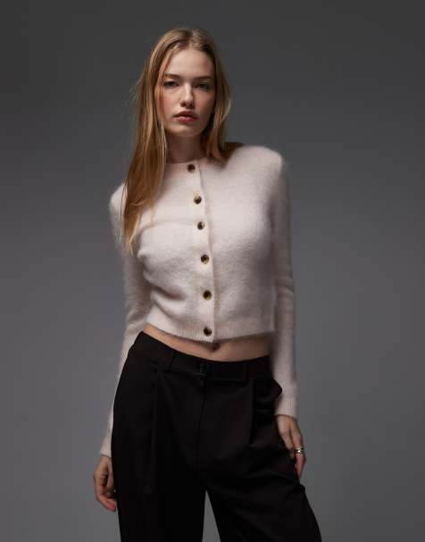 & Other Stories – Strickjacke aus Mohair- und Wollmix in Pfirsichrosa - view 1