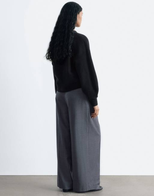 & Other Stories Strickjacke aus Walkwolle in Schwarz, 3 von 4