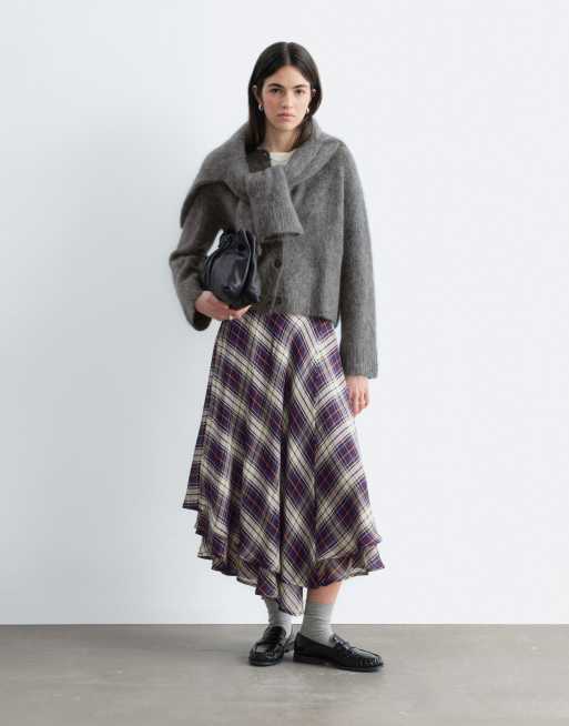 & Other Stories strikket cardigan i uld og mohair i grå, 2 af 4