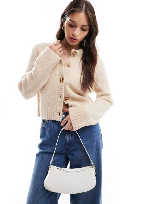 & Other Stories - Strikket cardigan med tekstur i cremehvid alpaka-blanding