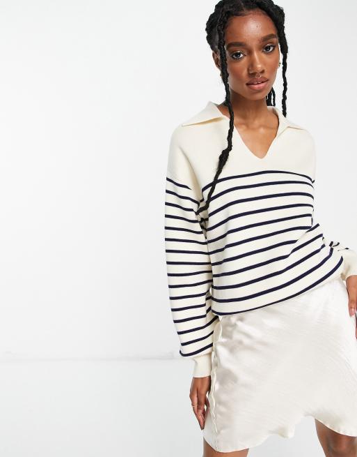 White striped outlet jumper