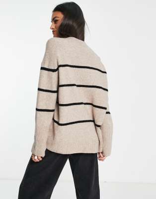 beige striped jumper