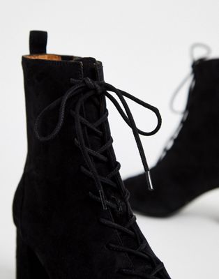 lace up ankle boots suede