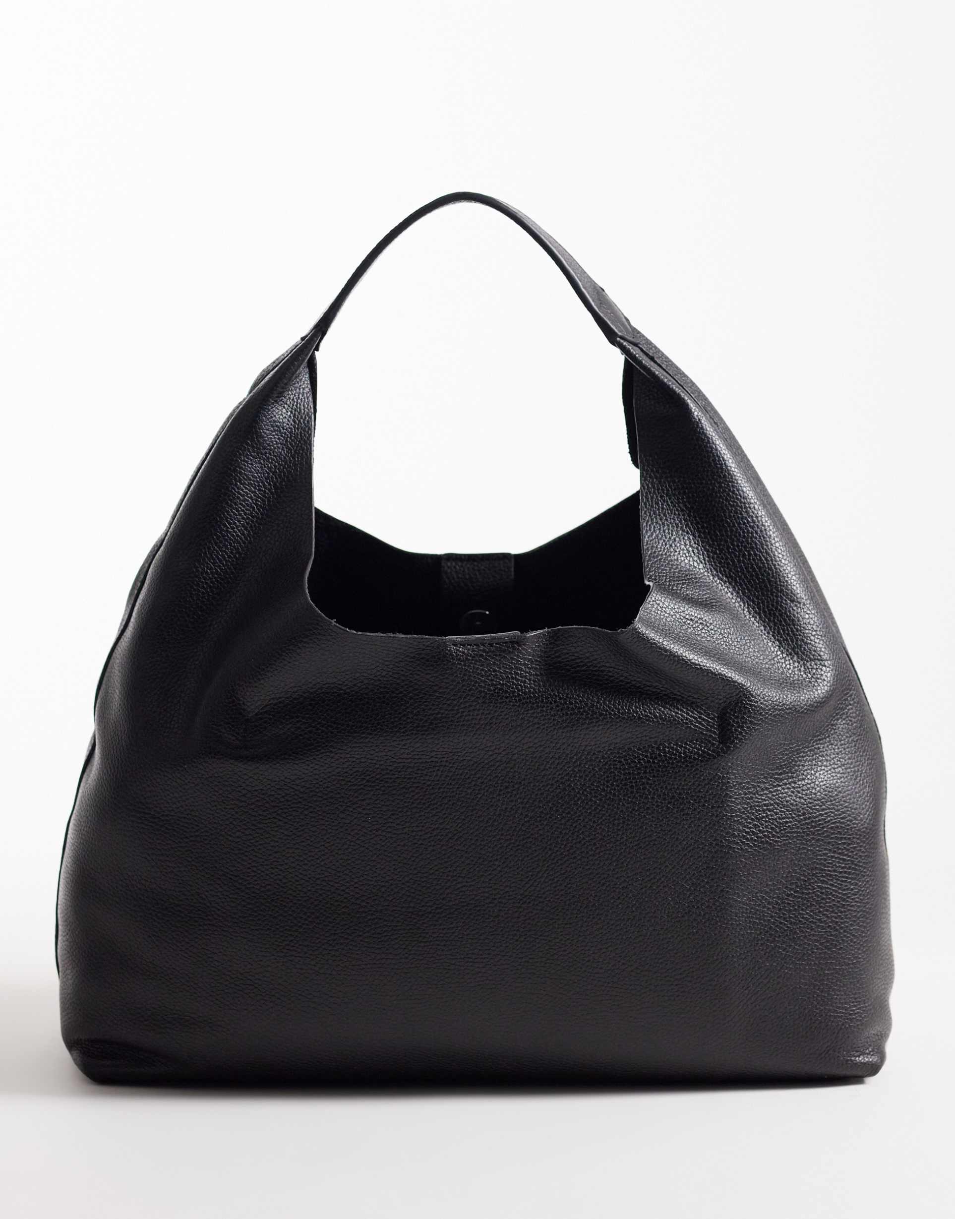 & other stories suede mini tote in black