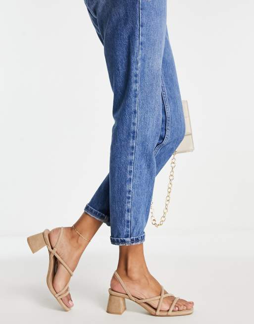 Suede strappy online heels