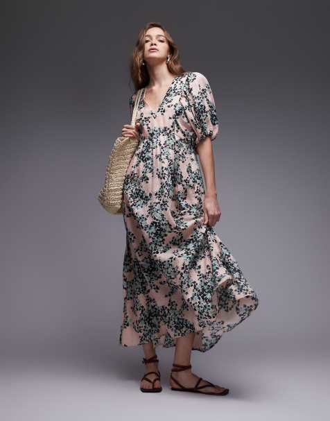 & Other Stories maxi dress with volume sleeves in floral print