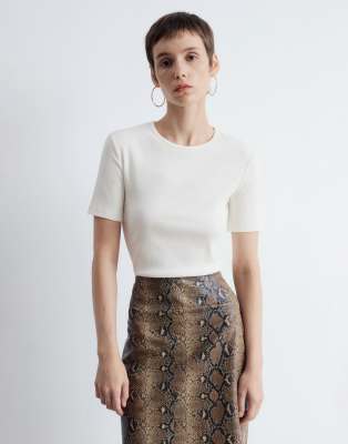 & Other Stories Super Soft Ribbed Slim T-shirt In Multi