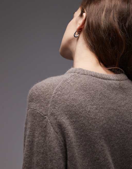 & Other Stories supersoft alpaca wool blend jumper with wide sleeves in light brown, 4 of 4