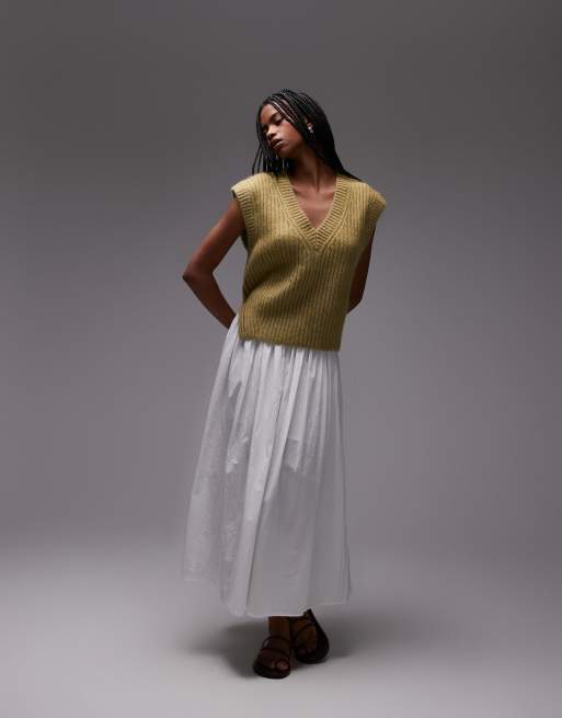 & Other Stories supersoft mohair blend knitted vest in green