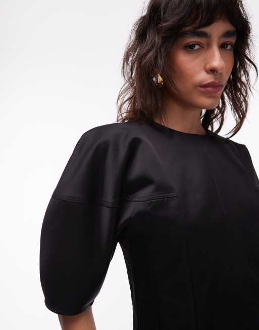 & Other Stories – Svart blus med puffärmar, del av set, 3 av 4