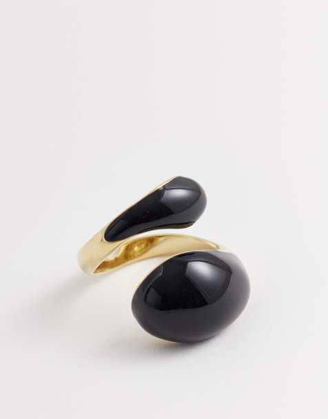 & Other Stories – Svart, vriden ring med skulpterad design - view 1