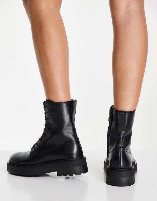 & Other Stories - Svarta boots i läder med grov sula och snörning, 3 av 4