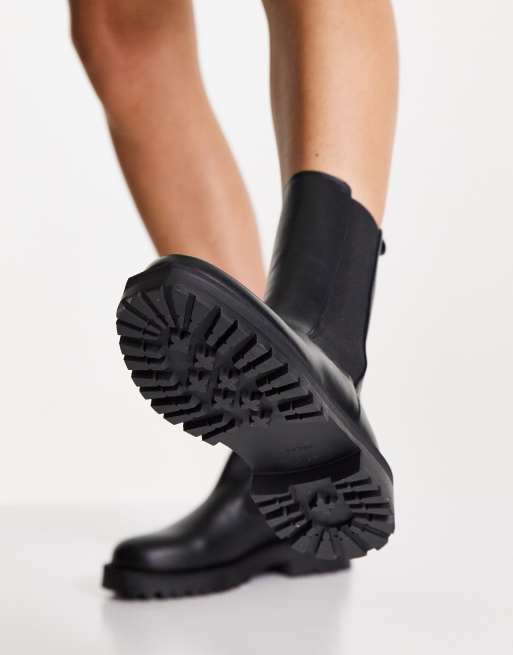 & Other Stories – Svarta läderboots med tjock sula, 3 av 4