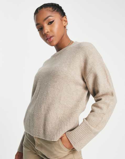 & Other Stories - Sweater met ronde hals in bruin - view 1