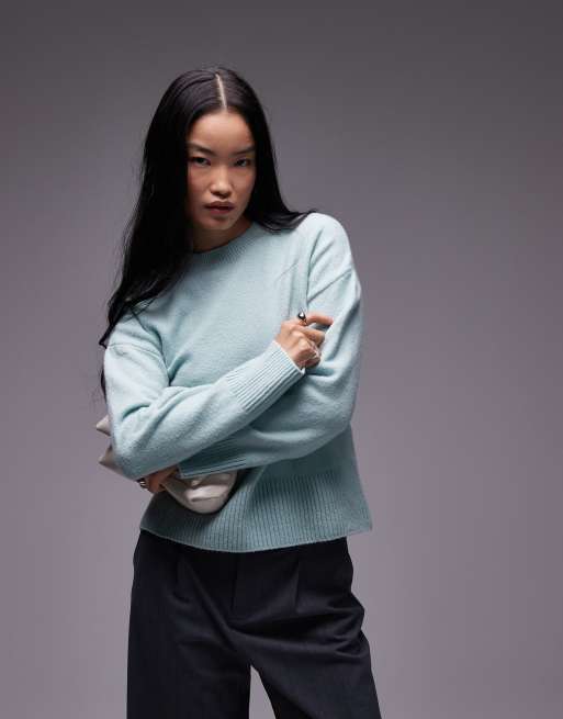 & Other Stories - Sweater met ronde hals in lichtgroen