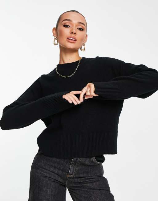 & Other Stories - Sweater met ronde hals in zwart