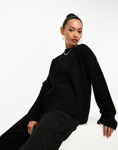 & Other Stories - Sweater met ronde hals in zwart - view 1