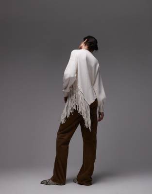 & OTHER STORIES SWEATER WITH ASYMMETRIC FRINGE HEM 