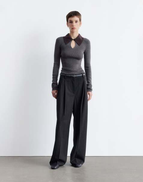 & Other Stories co-ord tailored wide leg trousers in grey