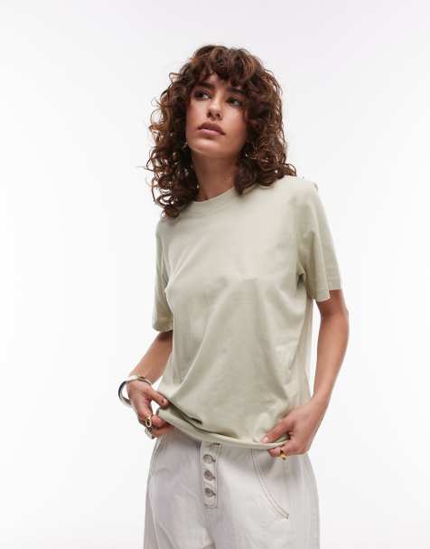 & Other Stories - T-shirt a maniche corte vestibilità comoda color salvia chiaro - view 1