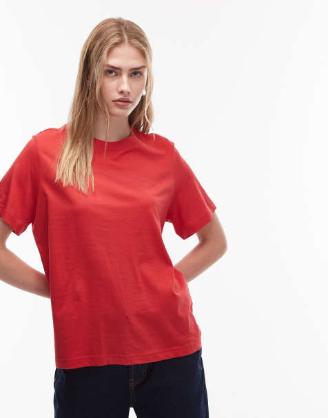 & Other Stories - T-shirt a maniche corte vestibilità comoda rossa - view 1