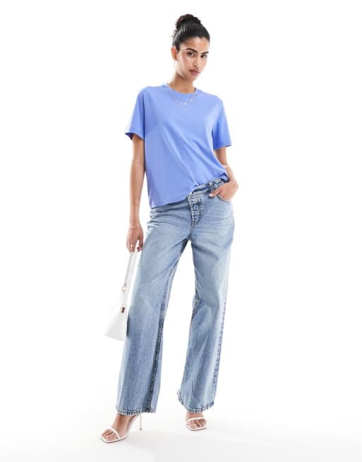 & Other Stories - T-shirt comoda a maniche corte blu, 4 di 4