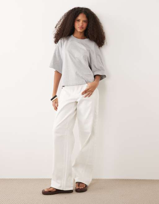 & Other Stories - T-shirt coupe carrée - Gris chiné , 2 de 4