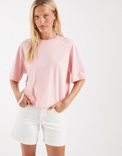 & Other Stories - T-shirt coupe carrée - Rose pâle - view 1