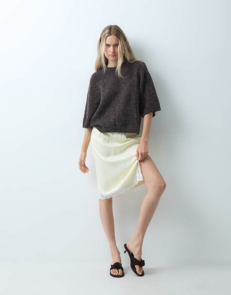& Other Stories t-shirt en maille à manches courtes coupe relaxed marron - view 1