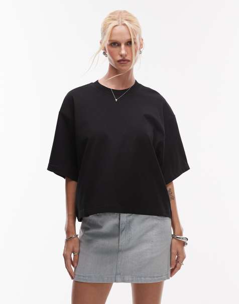& Other Stories - T-shirt oversize coupe carrée - Noir - view 1