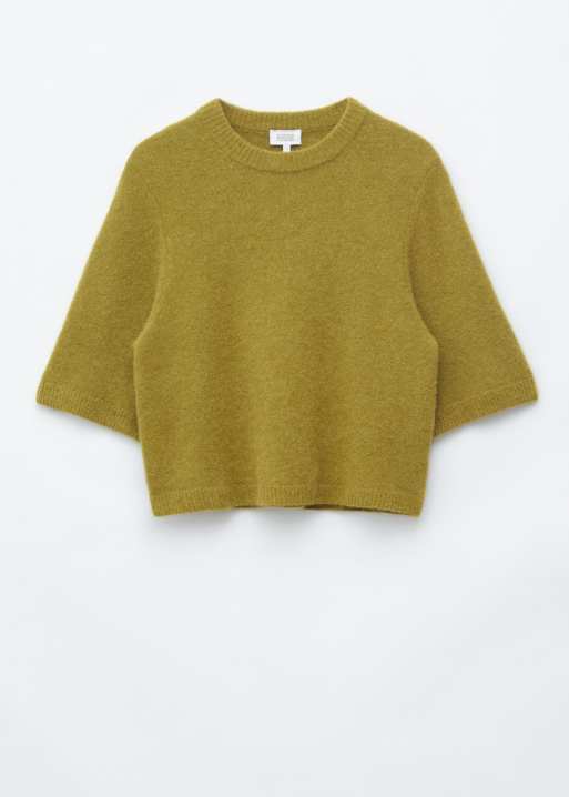 & Other Stories t-shirt van mix van alpaca en wol in groen, 4 van 4
