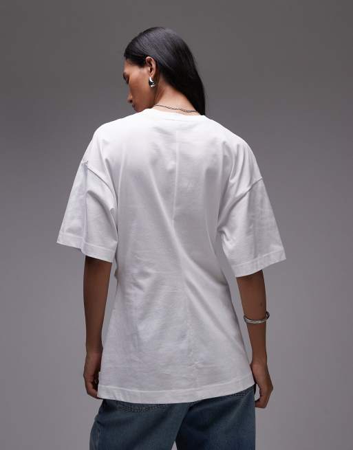 & Other Stories t-shirt with ruched detail in white