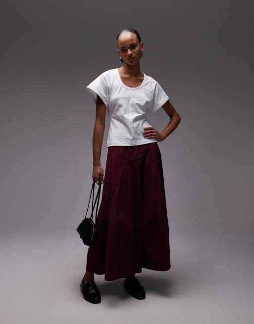 & Other Stories t-shirt with wide sleeves in white, 3 of 4