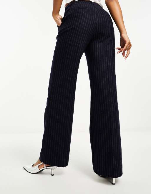 Pinstripe Tailored Flare Pants