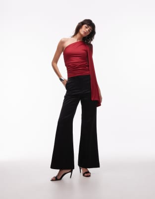 & Other Stories Tailored Flared Pants In Red