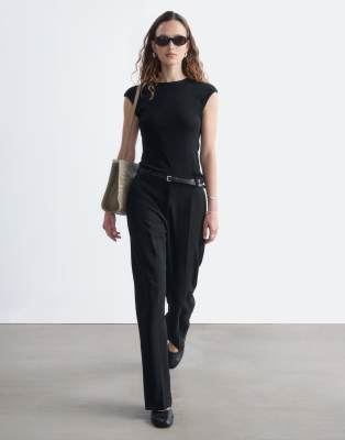 & Other Stories Tailored Flared Pants In Black