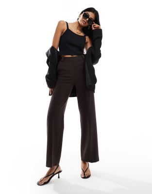 & Other Stories tailored flared pants in dark brown