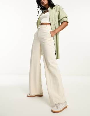 & Other Stories & Other Stories tailored flared trousers in beige-Neutral