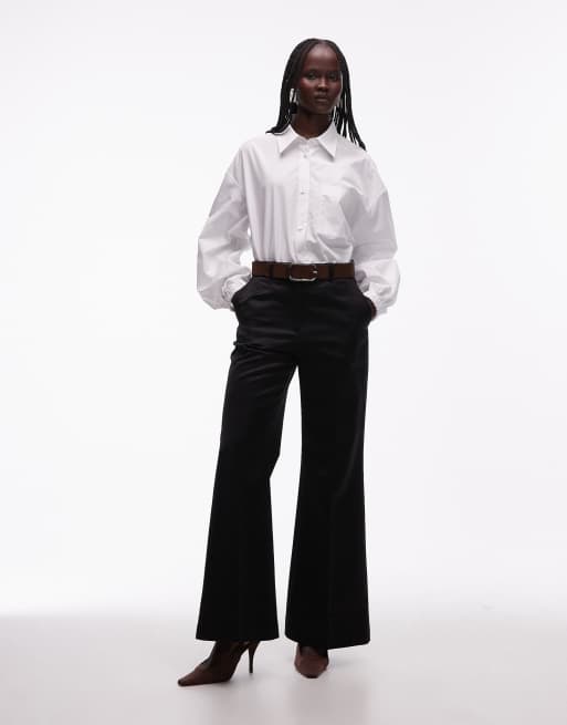 & Other Stories tailored flared trousers in black, 2 of 5
