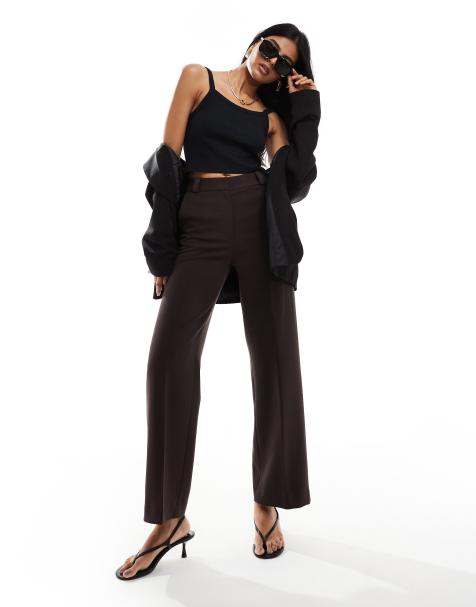 & Other Stories tailored flared trousers in dark brown - view 1