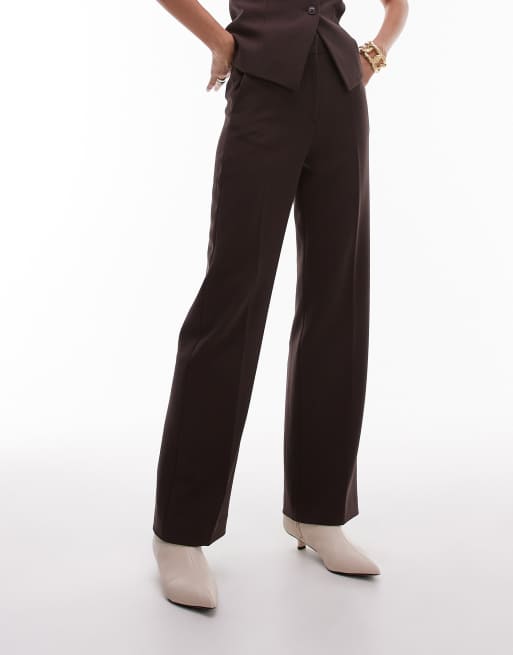 & Other Stories tailored flared trousers in dark brown, 2 of 5