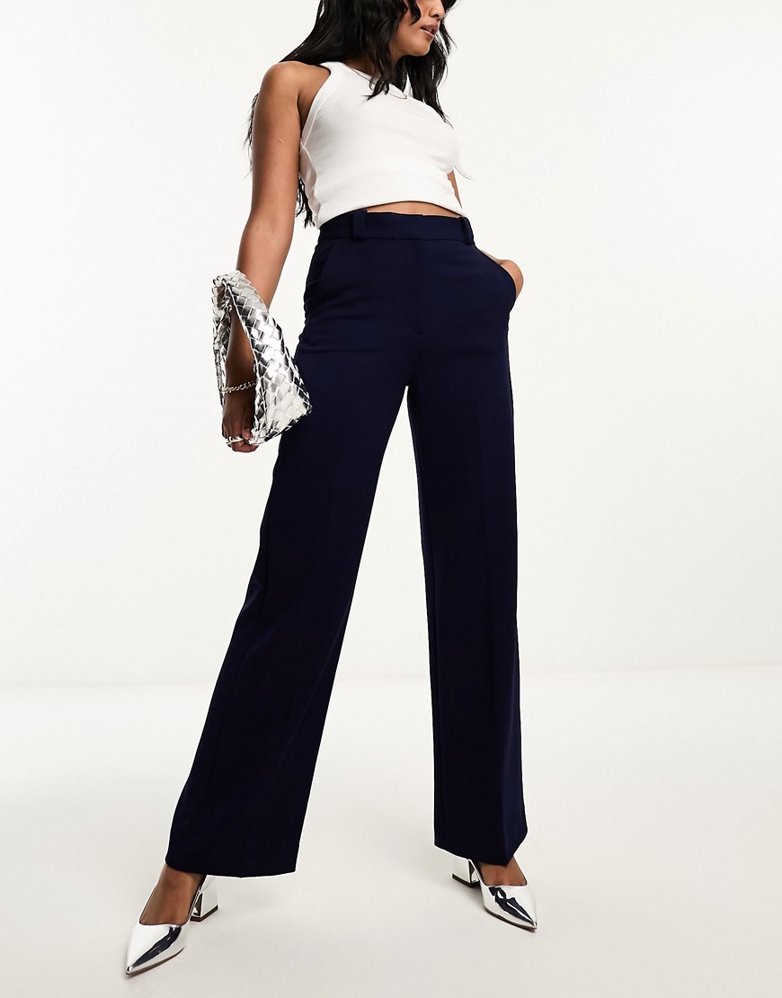 & Other Stories tailored flared trousers in dark bue-Navy