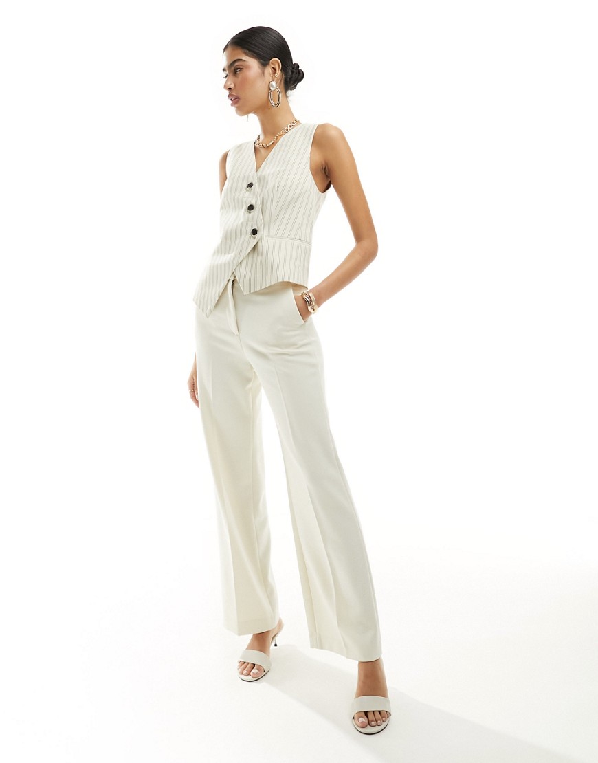 & Other Stories tailored flared trousers in off-white