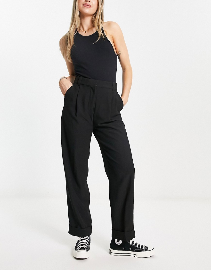 & Other Stories tailored pants in black