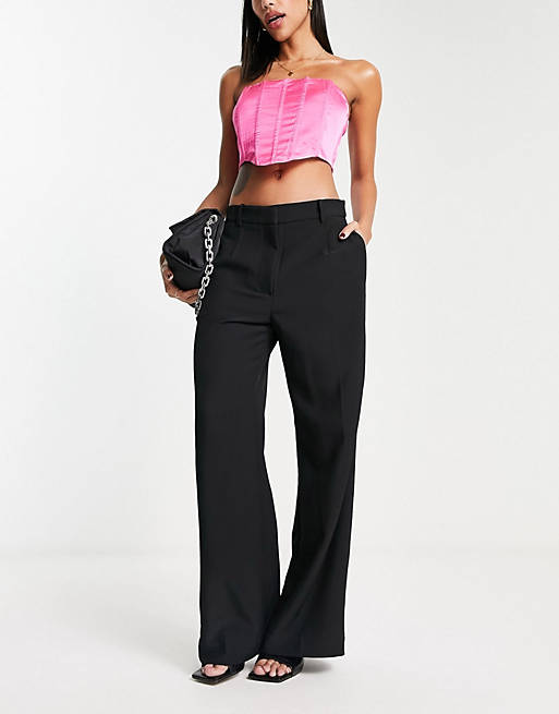 & Other Stories tailored pants in black