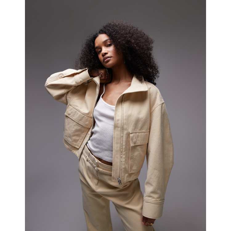 & Other Stories tailored relaxed fit short bomber jacket in