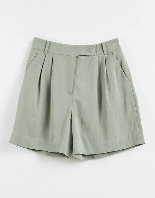  & Other Stories tailored shorts in khaki 
