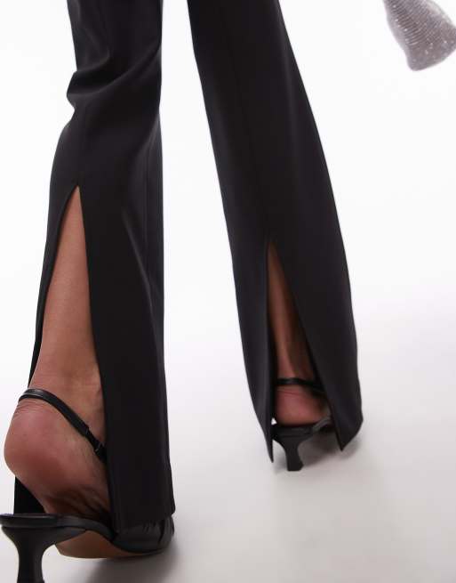 & Other Stories tailored slim flare trousers with back leg zip