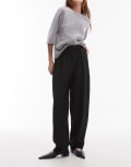 [Other Stories] & Other Stories tailored tapered leg pants with front pleat detail in black 34 BLACK